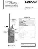 Preview for 2 page of Kenwood TK-285 Service Manual