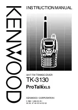 Kenwood TK-3130 - ProTalk XLS UHF Instruction Manual предпросмотр