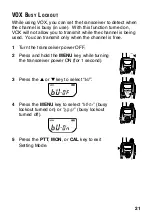 Предварительный просмотр 27 страницы Kenwood TK-3130 - ProTalk XLS UHF Instruction Manual