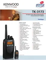 Kenwood TK-3173 Specifications preview