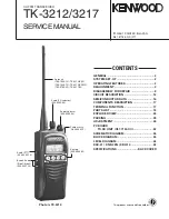 Kenwood TK-3212 Service Manual preview
