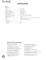 Preview for 6 page of Kenwood TK 3230 - FreeTalk XLS UHF Service  Manual Addendum