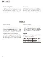 Предварительный просмотр 2 страницы Kenwood TK-3302 Service Manual