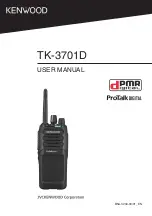 Kenwood TK-3701D-E User Manual preview