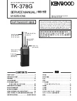 Kenwood TK-378G Service Manual preview