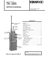 Предварительный просмотр 1 страницы Kenwood TK-385 Service Manual