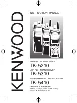 Предварительный просмотр 1 страницы Kenwood TK-5210 Instruction Manual