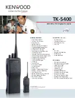 Kenwood TK-5400 Series Brochure & Specs preview