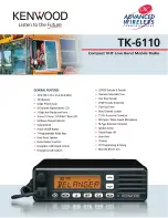 Kenwood TK-6110 Brochure & Specs предпросмотр