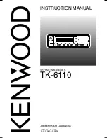 Предварительный просмотр 1 страницы Kenwood TK-6110 Instruction Manual