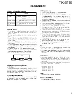 Предварительный просмотр 9 страницы Kenwood TK-6110 Service Manual