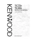 Предварительный просмотр 1 страницы Kenwood TK-709 Instruction Manual