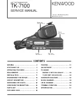 Предварительный просмотр 1 страницы Kenwood TK-7100 Service Manual