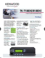 Preview for 1 page of Kenwood TK-7100 Specifications