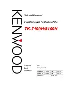 Preview for 1 page of Kenwood TK-7100H Service Manual