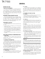 Предварительный просмотр 2 страницы Kenwood TK-7150 Service Manual