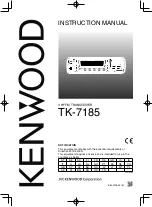 Предварительный просмотр 1 страницы Kenwood TK-7185 Instruction Manual