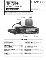 Kenwood TK-780 series Service Manual Supplement предпросмотр