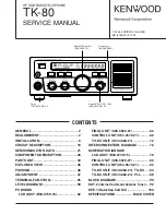 Предварительный просмотр 2 страницы Kenwood TK-80 Service Manual