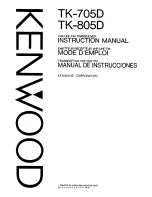 Preview for 1 page of Kenwood TK-805D Instruction Manual