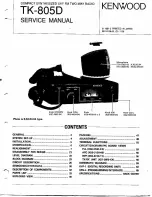 Предварительный просмотр 1 страницы Kenwood TK-805D Service Manual