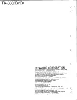 Preview for 80 page of Kenwood TK-830 series Service Manual