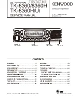 Предварительный просмотр 1 страницы Kenwood TK-8360 Service Manual