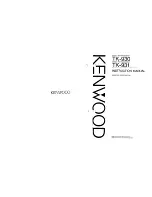 Предварительный просмотр 1 страницы Kenwood TK-930 Instruction Manual