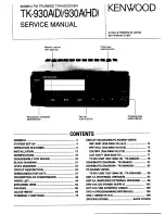 Preview for 1 page of Kenwood TK-930A Service Manual