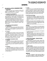 Preview for 3 page of Kenwood TK-930A Service Manual