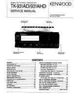 Kenwood TK-931A Service Manual preview