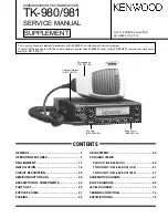 Kenwood TK-980 Service Manual preview