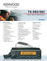 Kenwood TK-980 Specifications предпросмотр