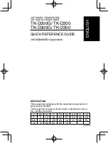 Предварительный просмотр 3 страницы Kenwood TK-D200 Quick Reference Manual