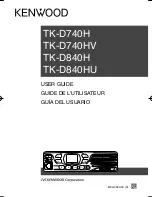 Kenwood TK-D740H User Manual preview