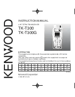 Kenwood TK-T300 Instruction Manual предпросмотр