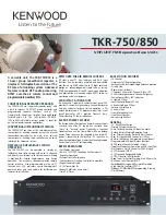 Предварительный просмотр 1 страницы Kenwood TKR-750 Brochure & Specs