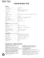 Preview for 101 page of Kenwood TKR-750 Service Manual