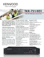 Предварительный просмотр 1 страницы Kenwood TKR-751 Brochure & Specs