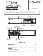 Preview for 2 page of Kenwood TKR-751 Service Manual Supplement