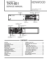 Kenwood TKR-851 Service Manual preview
