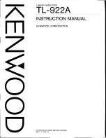 Kenwood TL-922A Instruction Manual предпросмотр