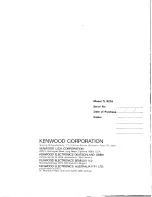 Предварительный просмотр 22 страницы Kenwood TL-922A Instruction Manual