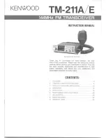 Kenwood TM-211A Instruction Manual предпросмотр