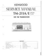 Preview for 1 page of Kenwood TM-211A Service Manual