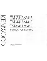Kenwood TM-241A Instruction Manual preview
