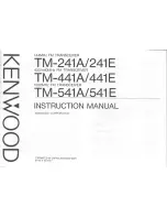 Preview for 1 page of Kenwood TM-241A Instruction Manual