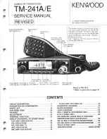 Preview for 1 page of Kenwood TM-241A Service Manual