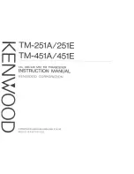 Preview for 1 page of Kenwood TM-251A Instruction Manual