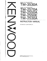 Preview for 1 page of Kenwood TM-2530A Instruction Manual